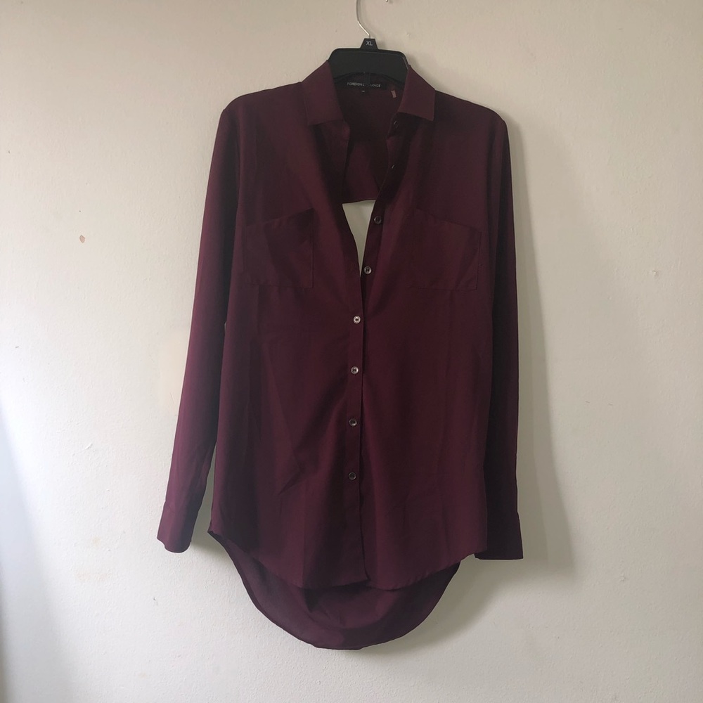 Burgundy blouse
